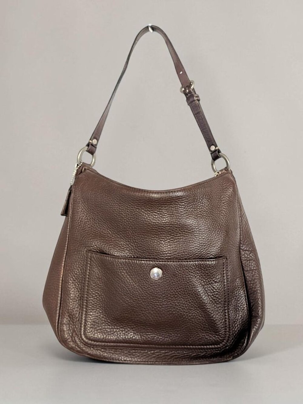 Coach vintage Y2K boho fairy minimalist brown pebbled leather hobo shoulder bag